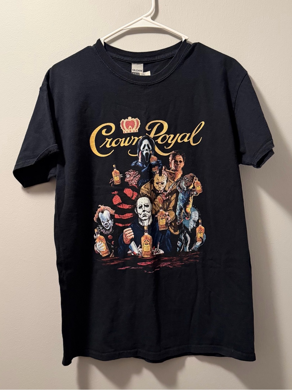 CrownRoyal spooky friends tee shirt black